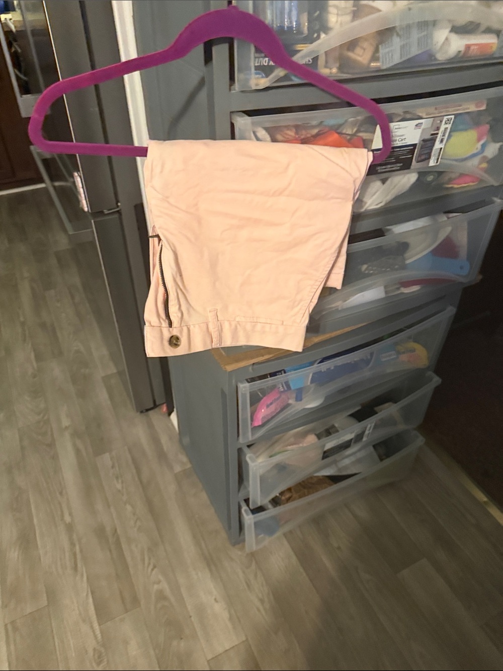 Light Pink Men Cotton Shorts